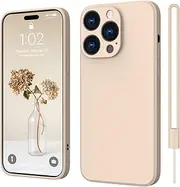[ElestBela] iPhone 14 Pro Max Silicone Case, Ultra Thin Slim with Microfibre, Scratch-Resistant All-Round Protection Case for iPhone 14 Pro Max 6.7 Inch 2022 Khaki