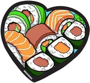 Sushi Heart Decal - for Cars, Laptops, and More! - Use Inside or Outside - Sicks to Any Flat Smooth Surface