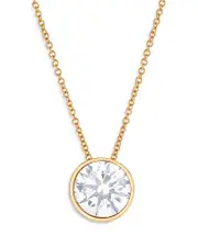 Bloomingdale's Fine Collection Certified Lab Grown Diamond Bezel Pendant Necklace in 18K Yellow Gold, 2.0 ct. t. w.