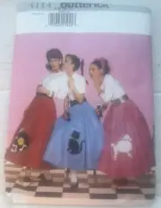 2001 Butterick 4114 Uncut Pattern Costume Poodle Skirt Misses Size 6 8 10 12