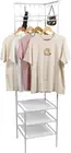 Corner Hall Tree Freestanding Coat Rack, Metal Entryway Coat Rack, Practical Ent