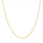 9ct Yellow Gold Rounded Curb Chain Necklace 40cm