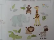 Wall Pops! For Kids Room Safari Buddies Elephant Monkey Animals Decal Sticker