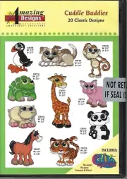 Amazing Designs - Cuddle Buddies (CD-ROM) New