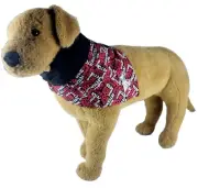 WOOF Dog Bandana/Scarf Tie On Reversible NEW Red Black White LARGE