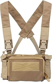 Huenco Camouflage Tactical Vest Airsoft Ammo Chest Rig 5.56 9mm Magazine Carrier Combat Tactical Military