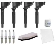 Ignition Coils Iridium Spark Plugs Tune Up Kit Fits Jeep Cherokee 2.0L 2019-2022