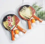 Table Tennis Bat and Balls Set,Ping Pong Paddle Set with 2 Rackets and 3 Balls f
