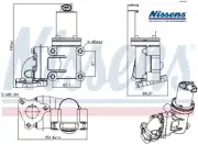 EGR GAS RECIRCULATION VALVE NIS98355 NISSENS I