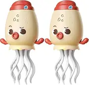 Electric Dancing Octopus Toy - 2 Pack Smart Obstacle Avoidance Robotic Pets, Crazy 8-Leg Crawling Octopus, Electric Automatic Swing Tentacle Sensory Toy with LED & Music for Indoor Cat, Dog and Kids