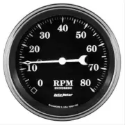 Auto Meter 1790 Old Tyme Black Tachometer 3-3/8'' Electrical 8,000 RPM