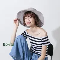 在飛比找momo購物網優惠-【Bonita 葆倪】帥氣大帽眉混色草帽淺自然色(大帽眉防曬