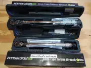 Pittsburg Pro Torque Wrench Set of Two, 1/4" 3/8" Drive Click Type Snap Socket