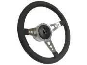 1994-2004 Ford Mustang SN95 Billet Black Leather Steering Wheel Kit, Cobra (for: Ford)