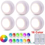 6 Luces LED De Armario Para Iluminar Gabinetes Cocina Inalambricas Con Remoto
