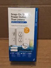 SimplySmart Home Snap-On Smart Power Outlet Voice Control Multiple Timer + 2 USB