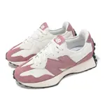 NEW BALANCE 紐巴倫 休閒鞋 327 女鞋 粉 白 麂皮 尼龍 復古 運動鞋 NB WS327MBB