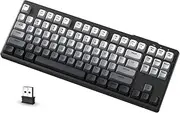 ATTACK SHARK M87 80% Wireless Gaming Keyboard,87 Keys Rainbow Lights TKL Mechanical Feeling SA PBT Keyboard for Mac/Win, Bluetooth 5.0/2.4Ghz Dual Mode Pc Keyboards for Office/Gaming Purple