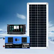 6000W Solar Panel Set Solar Power Inverter Generator 100A Home 220V Grid Syste