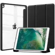 MCC iPad Pro 10.5" 2017 Smart Case Cover Clear Back Pencil Holder Apple [Black]