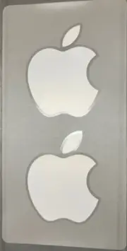 2 AUTHENTIC APPLE LOGO DECAL STICKERS OEM IPHONE IPOD LAPTOP IMAC WHITE