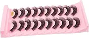 MUSISALY 10Pairs Curly False Eyelashes for Women Natural Look Fluffy Makeup Lashes Lightweight Comfortable Strip Lashes for Day Nighttime Use Skin Friendly and Safe