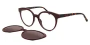 Clip on Oval Burgundy SmartBuy Collection Frieda With Clip-On JSV-267 097 Fashion Women Eyeglasses