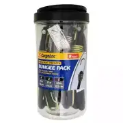 CargoLoc Industrial Bungee Cords with Dichromte Steel Hooks - 8 Pack