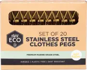 Stainless Steel Clothes Pegs Premium Marine Grade, 20 Pieces