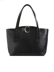 Chloé Small C Zipped Black Leather Tote