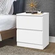 ALFORDSON Bedside Table Wooden Nightstand Timeless Sofa Side Home Storage Cabinet Organiser 2-Drawer Side End Table Chest Bedroom Living Room Furniture White