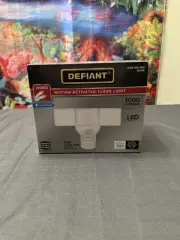 Defiant Motion Activated Flood Lights 3000 Lumens New In Box