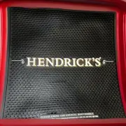 Hendricks Bar Service Mat. Commercial Grade Rubber 15 Inch Square
