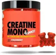 CREATINE MONOHYDRATE GUMMIES 4000MG/SERVE - STRAWBERRY - 30 Serves