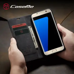 CaseMe 商務皮套 三星S7 Edge 手機殼 三星 S7 / S7Edge 掀蓋 保護殼 支架插卡 翻蓋皮套