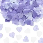 uxcell 5600 Pcs 1 Inch Hearts Paper Confetti Tissue Confetti Party Decoration for Balloon, Wedding, Valentine's Day Table Decorations, Light Purple