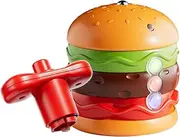 Gyro Toy - Light-Up Hamburger Spin Top,with Music, Portable Travel Game, Interactive Balance Toy for Home Kindergarten School Classroom