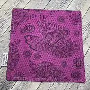 EDC HANK W/MICROFIBER BACK 9” - TULA PINK RAVEN LACE NIGHTSHADE HANDKERCHIEF