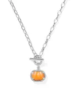 Kendra Scott Orange Mother of Pearl Pumpkin Pendant Necklace, 17
