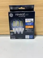 GE 3pk 3.5 Watts Color Select Warm White or Reveal Candelabra Base Reveal LED De
