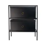 Tammy (Combo) Bedside Table Black 58x69cm