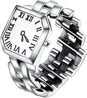 [WRITWAA] 1pc Watch Ring Vintage Finger Watch Open Rings for Women Fitness Watch Vintage Rings Watches Fitness Ring The Ring Vintage Watch Rings for Chic Watch Unique Watch Silver