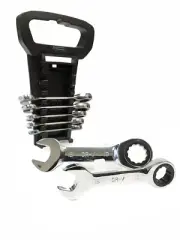Stubby Combo Ratchet Wrench Set METRIC