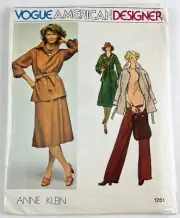 Vogue 1261 Anne Klein Jacket Top Skirt Pants Sz 14 Sewing Pattern UC FF VTG OOP