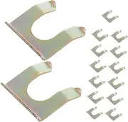 ORFOFE 15PCS U Shaped Brake Line Clips for Cars Trucks and Motorcycles Reliable Hose Retainer Easy Installation Complete Brake Hose Clamp for Secure Fixation and Precise Alignment