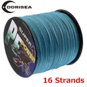 16 Strand 100M-2000M Blue Hollow pe Dyneema Braided Fishing Line 20lbs-500lbs