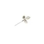 MsBlossom - Leaf Hair Pin - 1pc - Silver
