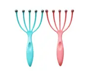 H02 2PCS Handheld Head Massager Scalp Acupuncture Point Massager 5 Claw Head Massager 3D Thumb Tentacles Simulation Massager