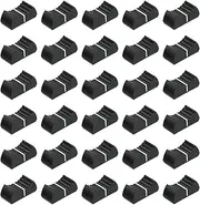 uxcell Straight Slide Potentiometer Flat Push Knob Plastic Flat Push Knobs for Potentiometer,Guitar, Console, Volume,Bass Insert Shaft 8x1mm/0.31x0.04 Inch Black White Pack of 30