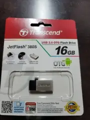 16GB Transcend Jetflash 380S OTG USB2.0 Flash Drive - Silver Edition